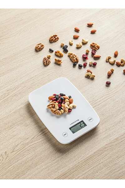 Lawazim Electronic Kitchen Scale - White, Digital Weighing Scale, LCD Display, Multi-Unit Conversion