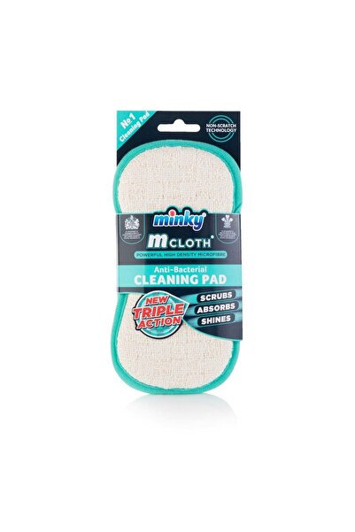 Minky Homecare وسادة تنظيف مينكي ماكلوث ثلاثية المفعول مضادة للبكتيريا