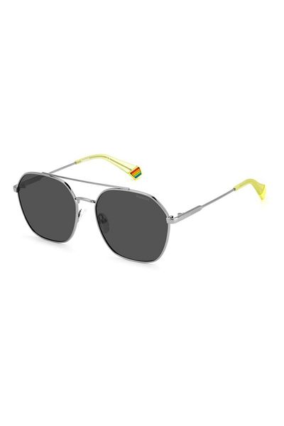 Polaroid Ochelari de soare polarizați pentru bărbați Polaroid PLD 6172/S 6LB/M9, Gri, Hexagonali, 57 mm