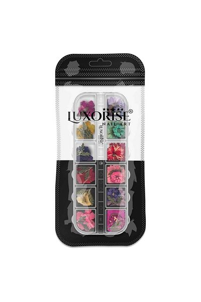 LUXORISE Flori uscate pentru unghii - Esență florală, 12 modele