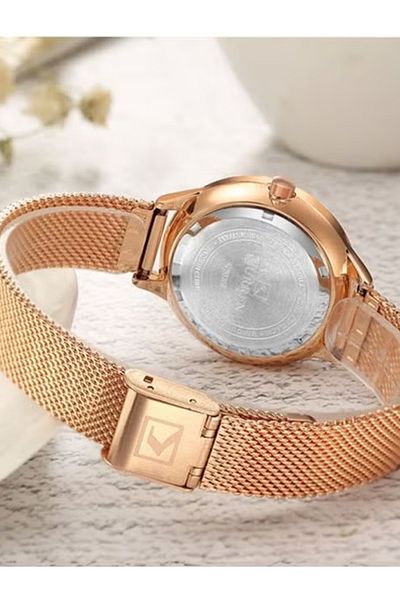 Curren Rose Gold Women’s Watch – Luxury Stainless Steel Quartz Wristwatch for Ladies