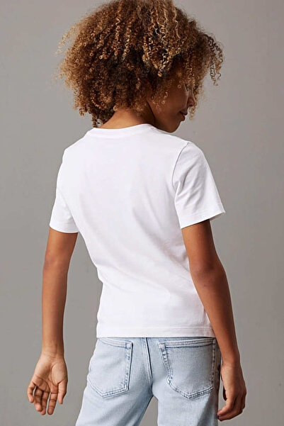 Calvin Klein Erkek Çocuk Ck Good Level Regular T-Shirt - Beyaz