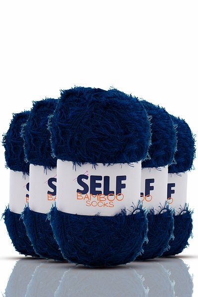 Self 5 τεμαχίων Navy Blue Bamboo Yumoş Κάλτσες Σχοινί, Πουλόβερ, Μποτάκια Σχοινί Φυσικό Πλεκτό Σχοινί Self Bamboo Socks