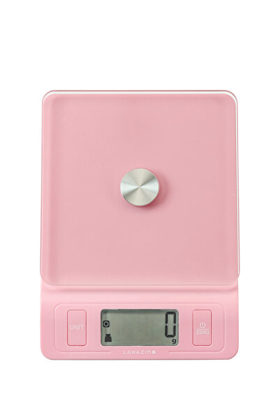 Lawazim Electronic Glass Kitchen Scale - Pink, LCD Digital Weighing Scale, Multi-Unit Conversion