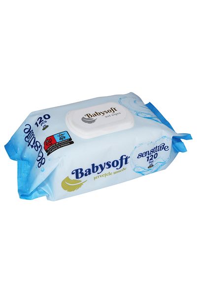 Babysoft Babysoft Sensitive Wet Wipes, 120 pcs/pack