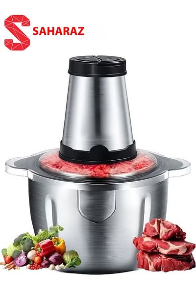 Saharaz 3L Electric Meat Grinder With 2 Variable Speeds and Stainless Steel, Sturdy, 200w, for Kitchen