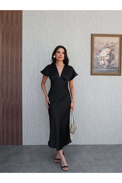 ESRAHELVACI Satin Midi Dress