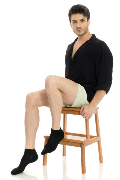 DAYCO Комплект от 12 мъжки чорапи с бамбукови ботуши, черно-висок клас - 41-45 - 10500-DZ12-SYH