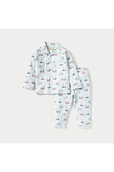 giggles All-Over Nautical Print Shirt and Pyjama Set