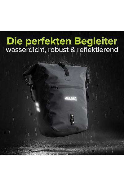 VELMIA Bicycle Bag, Tpu, Black, 26 L