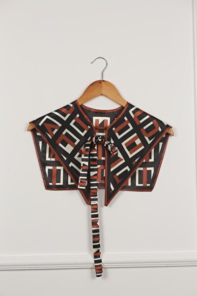 ElevaGlam نمط جديد شال الكتف أسود بني منقوشة