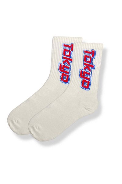jaceyjace Tokyo Written Socks - White