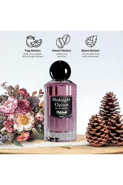 MIKHAIL Midnight Opium by MIKHAIL – 100ml Long-Lasting Eau de Parfum for Women