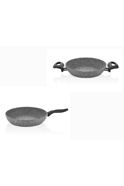 FALEZ Granite Pan 28 cm and 24 cm Sahan Set