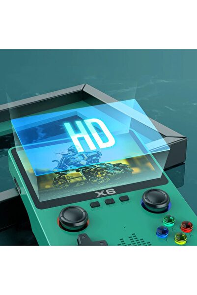 NEXTLY Φορητή κονσόλα 6000 παιχνιδιών, X6, οθόνη 3,5 ιντσών, ανάλυση 640x480, HD, κάρτα SD που περιλαμβάνεται