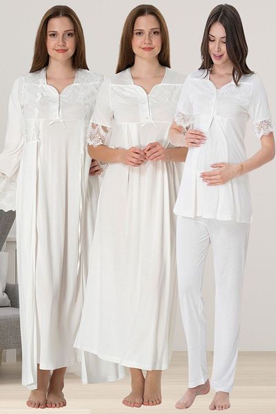 ByLohusa Effortt Ecru Maternity Maternity Set