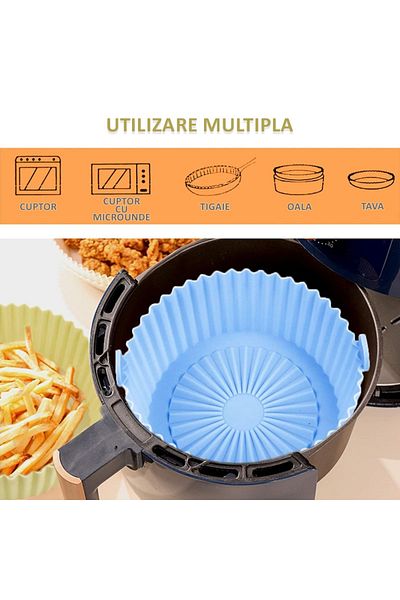 NEXTLY Forma Din Silicon Pentru Airfryer, Microunde, Cuptor, Tigai, Reutilizabila, Usor De Spalat