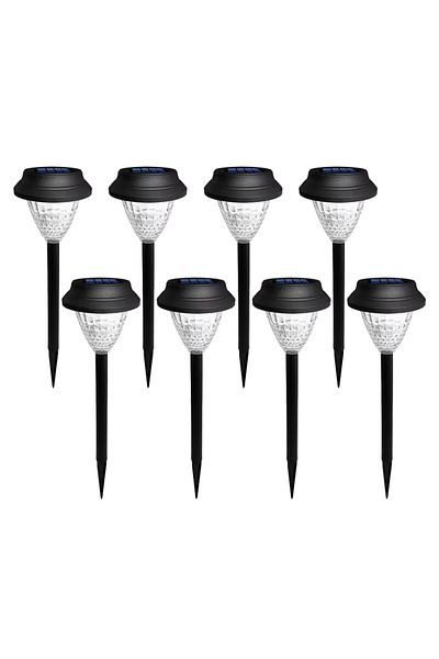 NEXTLY Set 8 Lampi Solare De Exterior , Lumina Rgb Si Alb Cald, Decorative, Ofera Reflexie In Jur