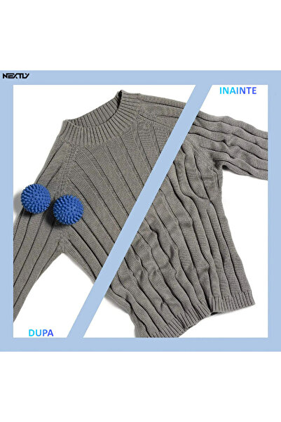 NEXTLY Set of 4 balls for washing machines and dryers, helps dry clothes quickly, helps