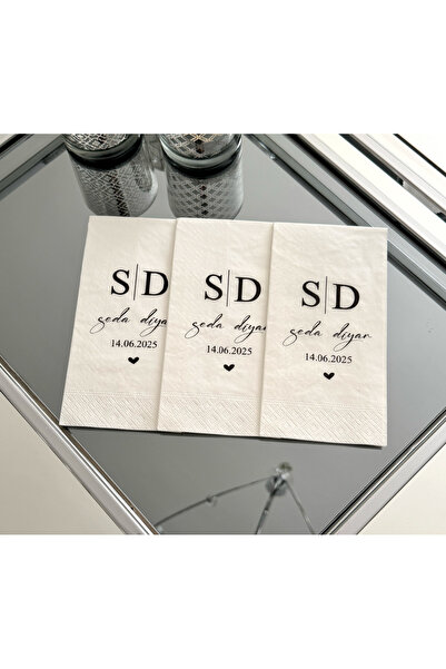 busrasdesign İsimli Kişiye Özel Baskılı Peçete 16'lı