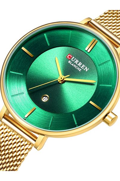 Curren 9037 Women’s Quartz Watch, Creative Casual Watches Stainless Steel Mesh Band Stylish Design