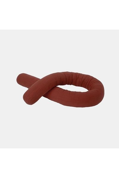 kikadu Protecție laterală din bumbac organic pentru cărucior, 120 cm, culoare Rugină