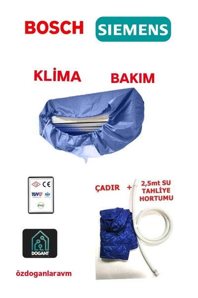 METİN ISITMA SOĞUTMA Klima Temizleme Brandası Çadırı 9*12 Btü