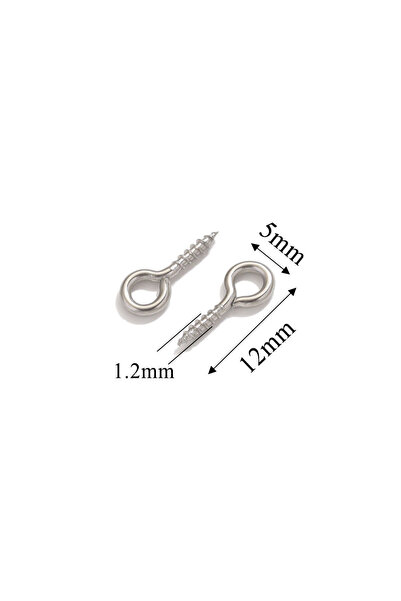 choice2 JC029-S12 100 قطعة من دبابيس العين الصغيرة المصنوعة من الفولاذ المقاو...