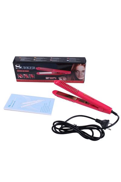MACVI Macvi® Hair Straightener with Ceramic Plates, 4 Temperature Settings, Pink