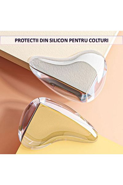 NEXTLY Set 12 Protectii Pentru Colturi Din Silicon , Pentru Mobila, Masa, Dulap, Geam, Birou, Pat