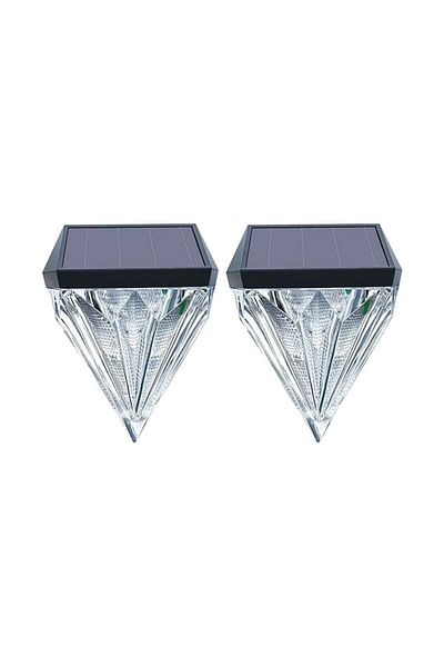 NEXTLY Set 2 X Lampa De Exterior Cu Incarcare Solara , Senzor De Lumina, Lumina Calda, Forma