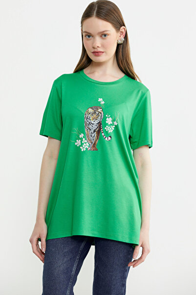 Sementa Футболка з принтом тварин - зелена