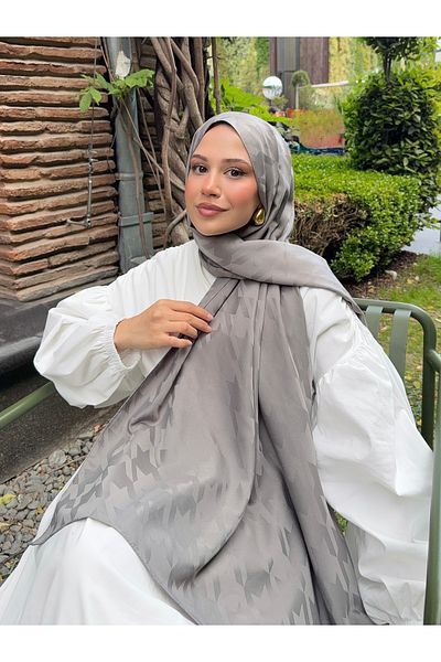 Mira İpek SCRAMBLES PATTERN SILKY JACQUARD SHAL