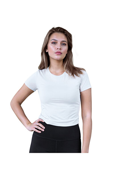 Klotho MAIA تي شيرت نسائي قصير بقصة ضيقة