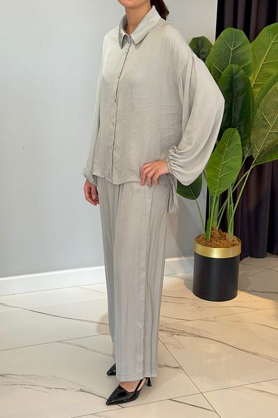 Ceremony Suit with Trousers Aller Detailed Memory Cupra 59138 Gray