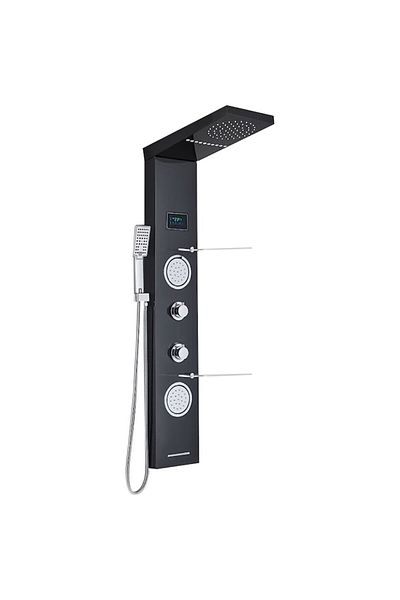 NEXTLY Coloana De Dus Multifunctionala Tip Panou Cu Hidromasaj Si Iluminare Led, , Dus Tip Ploaie