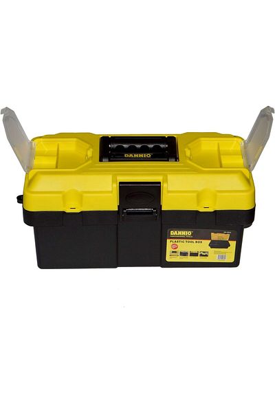 COOYA Plastic Tool Box with Handle, Portable Tool Case with Locking Lid, Tool Storage Organizer