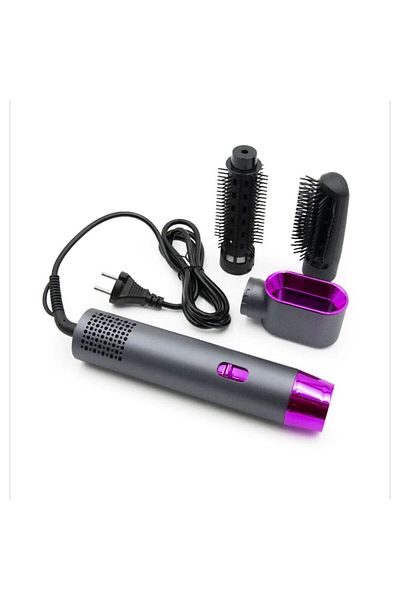 MACVI 3 in 1 Hair Dryer and Styling Tool, Macvi®, Black/Pink, Drying, Curling, Straightening