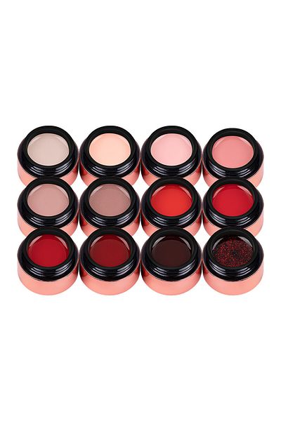 LUXORISE Set de 12 geluri UV colorate, nuanțe roșii-aprinse