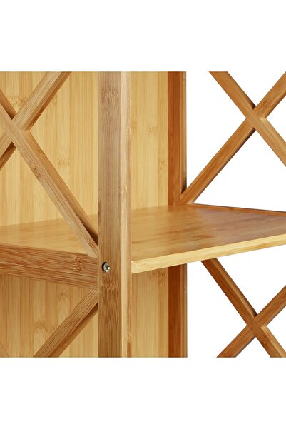 Relaxdays raft cu sertar, din bambus, 105 x 42 x 29 cm