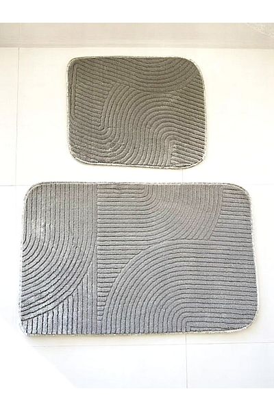 MixCotton Home Χαλάκι μπάνιου Αντιολισθητική βάση 80x50 cm + 40x50 cm