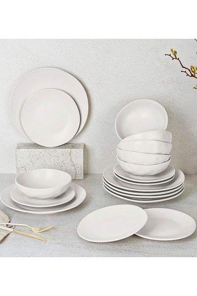 Berlinger Dinner Set Of 18 Plates Set Sahara Collection Dishwasher Microwave Safe