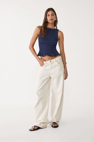 Stradivarius Gathered T-shirt with ruffles