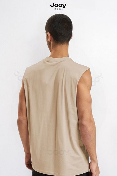 Jooy Campaign Set of 2 Men's Training Athlete Oversize Sleeveless T-Shirt