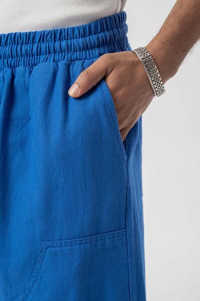 jaceyjace Baggy Linen Trousers - Saks Blue