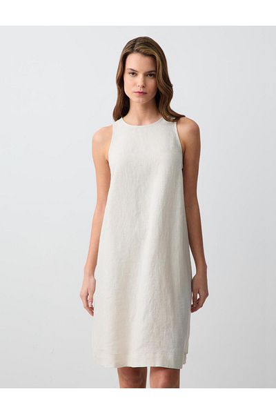 Jimmy Key Stone 100% in rochie mini fără mâneci cu decolteu