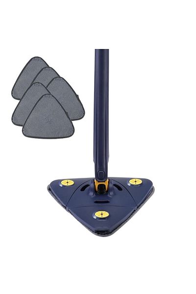 NEXTLY Mop Multifunctional Pentru Suprafete Uscate Si Ude, Cap Triunghiular Rotativ 360, Maner
