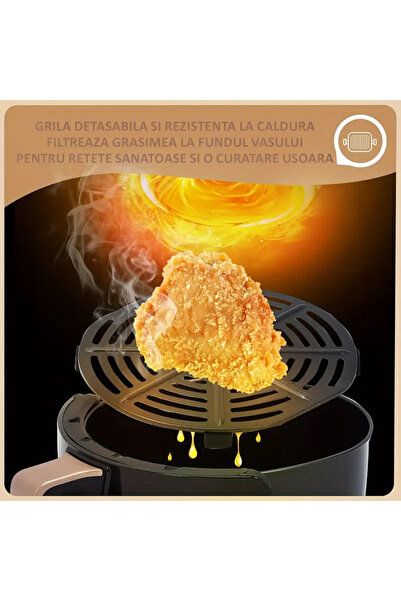 NEXTLY Set Friteuza Cu Aer Cald Si 100buc Hartie De Copt 16x4.5cm, , Gatire Fara Ulei, Air Fryer