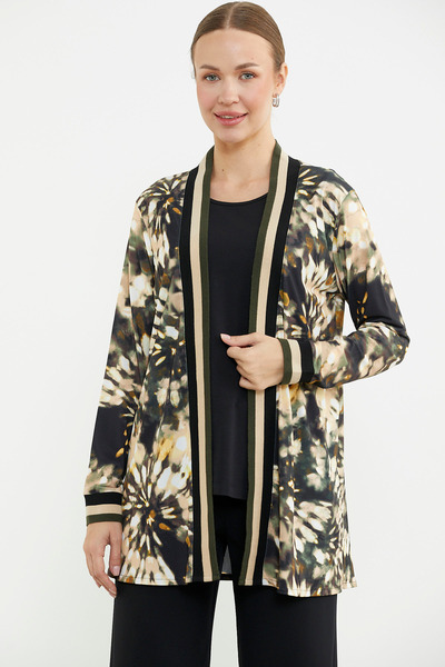 Sementa Desenli Krep İkili Takım - Siyah