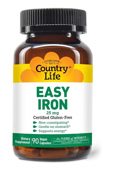 COUNTRY LIFE Easy Iron 25MG 90 Capsules